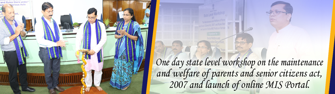 One day state level workshop on the maintenance and welfare of parents and senior citizens act, 2007 and launch of online MIS Portal.