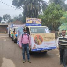 Image 1 -  Participating in SWACHHATA SARBEKSHAN RALLY , Bishalgarh ICDS Project.